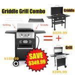 Green Party 2-Burner Propane Gas Griddle Grill