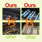 3-Burner Stainless Steel Gas Grill with Side Table