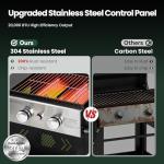 Green Party 2-Burner Propane Gas Griddle Grill