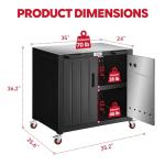 Outdoor Grill Cart with Storage and Workspace