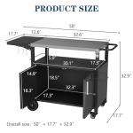 Movable Outdoor Grill Cart with Storage and Wheels