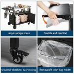 Movable Outdoor Grill Cart with Storage and Wheels