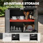 Outdoor Grill Cart with Storage and Workspace