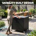 Outdoor Grill Cart with Storage and Workspace