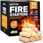 DIMTORI 70 pcs Natural Fire Starters for Grilling