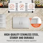 VEVOR Stainless Steel BBQ Access Door 28"x19