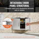 VEVOR Stainless Steel BBQ Access Door 28"x19