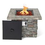 Tangkula 34.5" Propane Fire Pit Table