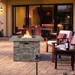 Tangkula 34.5" Propane Fire Pit Table