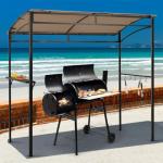 Moccha Heavy-Duty Grill Gazebo with Storage Shelf