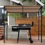 Moccha Heavy-Duty Grill Gazebo with Storage Shelf