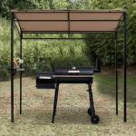 Moccha Heavy-Duty Grill Gazebo with Storage Shelf