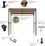 Moccha Heavy-Duty Grill Gazebo with Storage Shelf