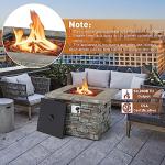 Tangkula 34.5" Propane Fire Pit Table