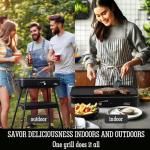 Artestia 1800W Smokeless Electric Grill with Lid