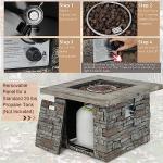 Tangkula 34.5" Propane Fire Pit Table