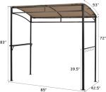 Moccha Heavy-Duty Grill Gazebo with Storage Shelf