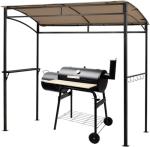 Moccha Heavy-Duty Grill Gazebo with Storage Shelf
