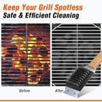 SIMPLETASTE BBQ Grill Brush with Replaceable Stainless Steel Head