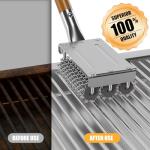 Bristle-Free Grill Brush with Scraper - Stainless Steel