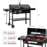 ZH3005 Dual Fuel 2-Burner Combo Grill