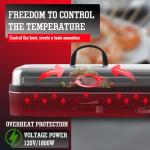 Artestia 1800W Smokeless Electric Grill with Lid