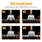 Bristle-Free Stainless Steel Grill Brush with Scraper