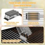 Bristle-Free Grill Brush with Scraper - 304 Stainless Steel