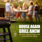 Bristle-Free Grill Brush with Scraper for Barbecue