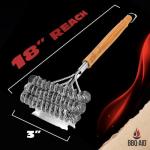 Bristle-Free BBQ Grill Cleaning Brush - 18