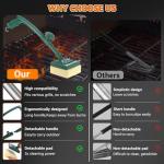 Bristle-Free Grill Brush with Scraper - 22" Long