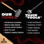 Bristle-Free BBQ Grill Cleaning Brush - 18