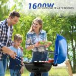Portable 1600W Electric Grill for Indoor/Outdoor Use