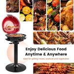 HAPPYGRILL Portable 1600W Electric Outdoor BBQ Grill