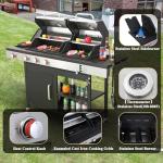 3-Burner Propane and Charcoal Grill Combo