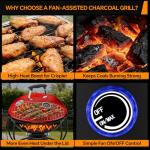 17-Inch Portable Charcoal Grill with Built-In Thermometer