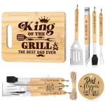 Dad's BBQ Grilling Gift Set with Engraved Board
