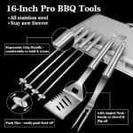 19-Piece BBQ Grill Utensils Set with Tongs