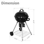 Portable 18.5-Inch Charcoal Grill with Thermometer