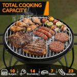 17-Inch Portable Charcoal Grill with Built-In Thermometer