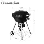 Portable 22.5-Inch Heavy Duty Charcoal Grill