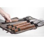 5-Piece BBQ Grill Tool Set with Wooden Handles