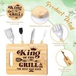 Dad's BBQ Grilling Gift Set with Engraved Board