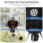 Portable 18.5-Inch Charcoal Grill with Thermometer