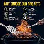 Durable 4-Piece BBQ Grilling Tools Set