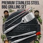 Durable 4-Piece BBQ Grilling Tools Set