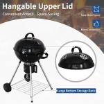 Portable 18.5-Inch Charcoal Grill with Thermometer