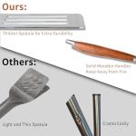 Rosewood BBQ Tool Set with Spatula, Fork, Tongs