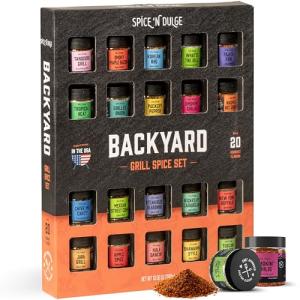 20 Unique BBQ Spices Gift Set for Grilling