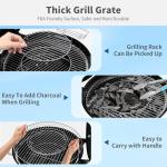 Portable 22.5-Inch Heavy Duty Charcoal Grill
